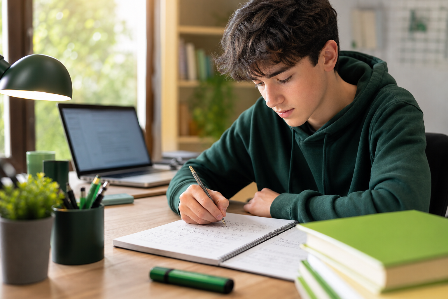 Estudiante preparándose para la PAES